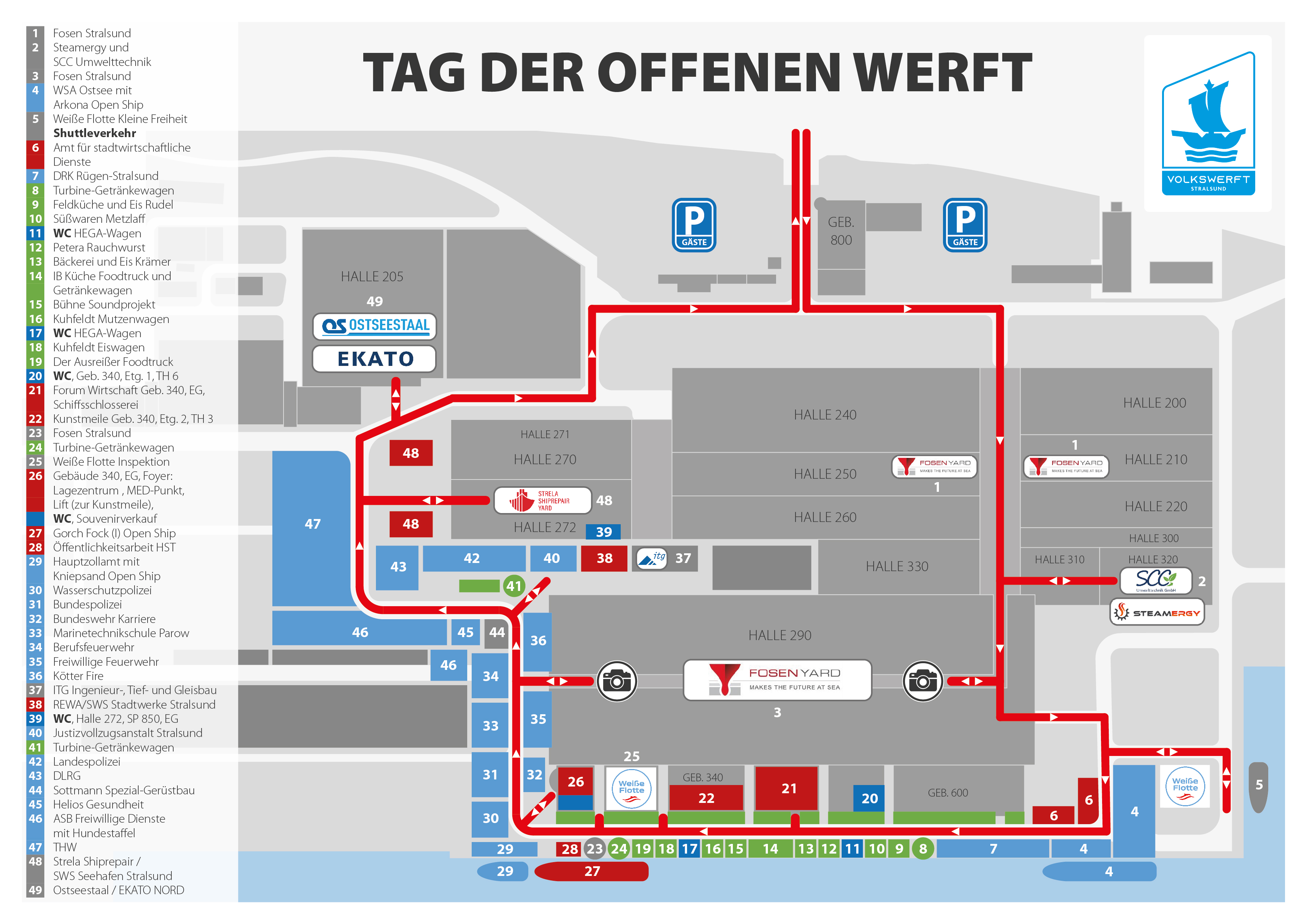 Lageplan Tag der offenen Werft